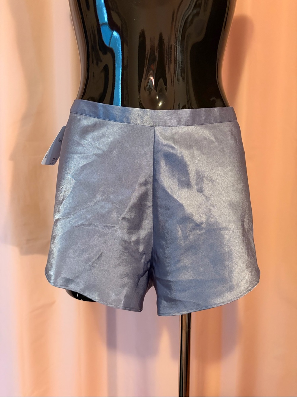 Satin Light Blue Women's Shorts